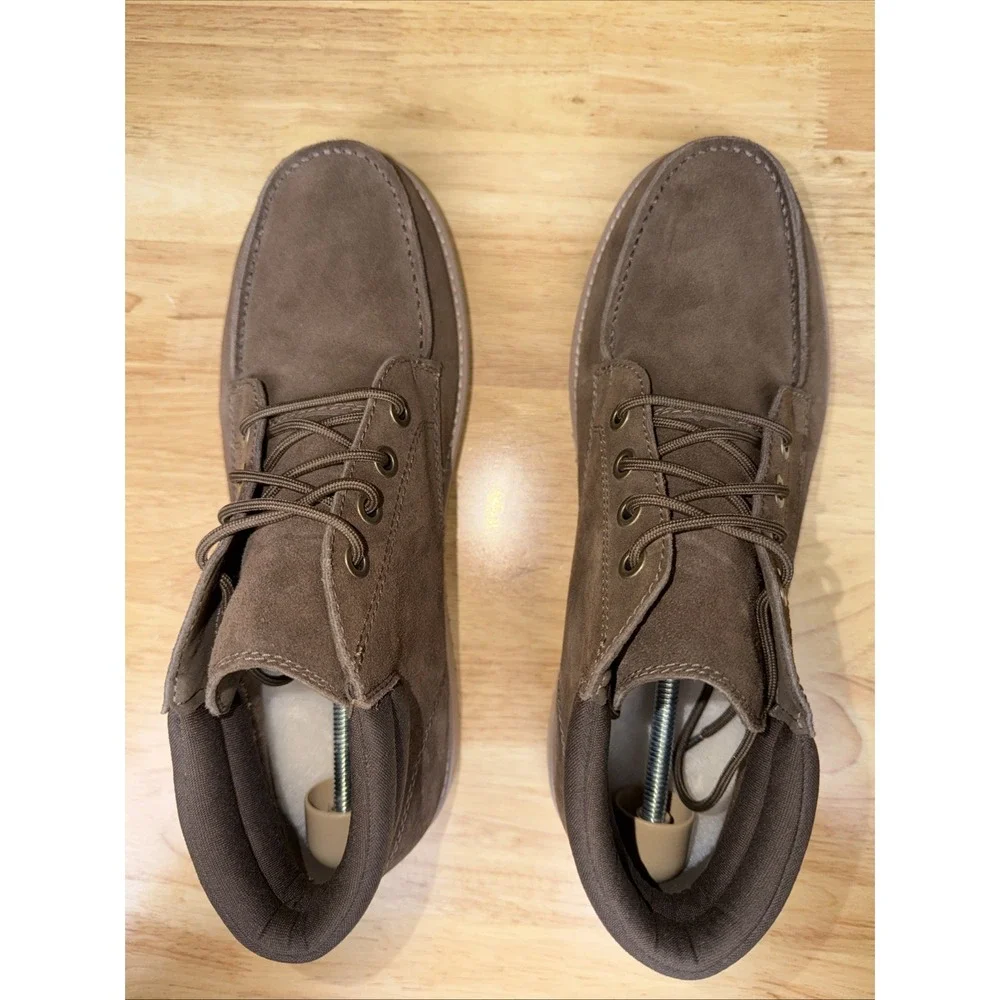 Koolaburra UGG Braan Lace-Up Chukka Boots‎ Shoes Faux Fur Lined Brown Men's 12